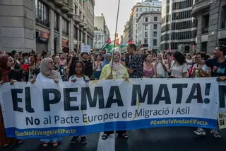 Gran manifestación antiracista en Barcelona.