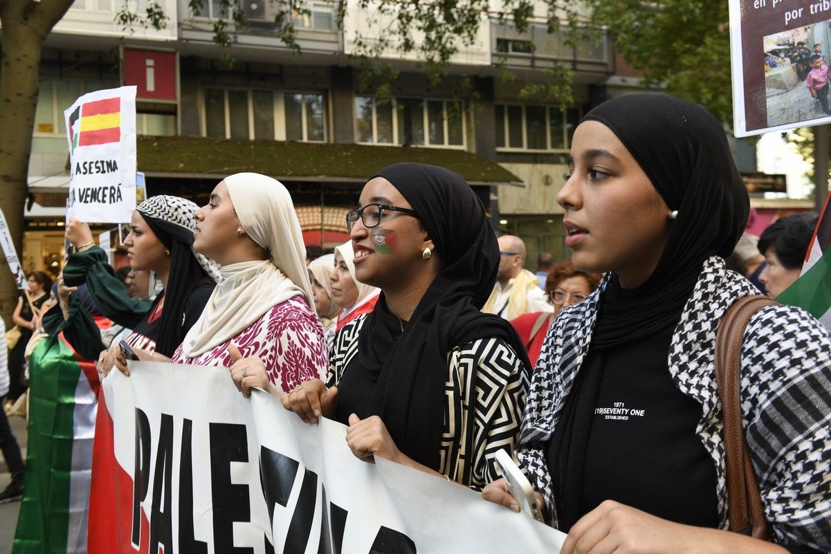La manifestación de Murcia a favor de Gaza, en imágenes