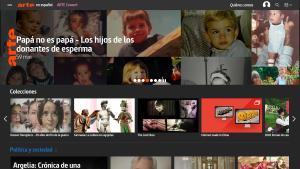Página web de la cadena ARTE en castellano. 