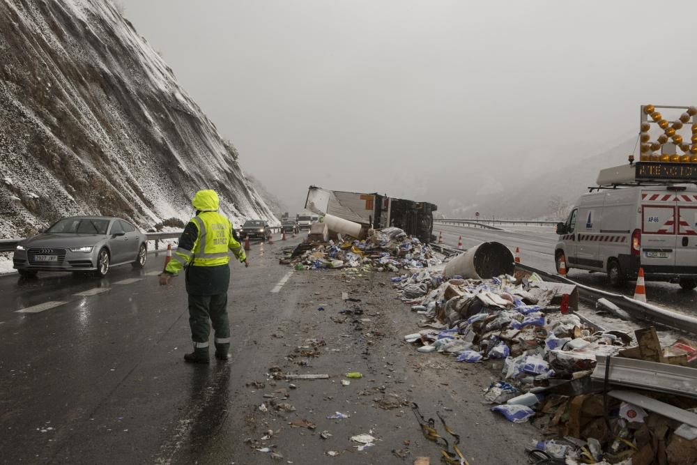 Accidente mortal de un camionero en el Huerna