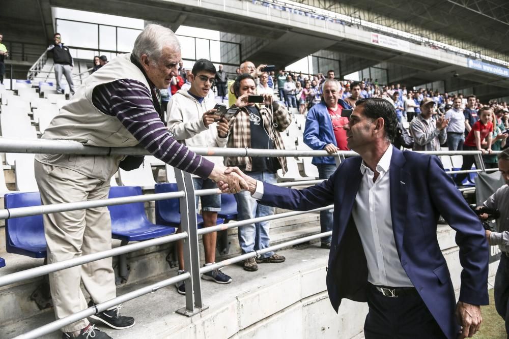 Presentación de Fernando Hierro como entrenador del Real Oviedo