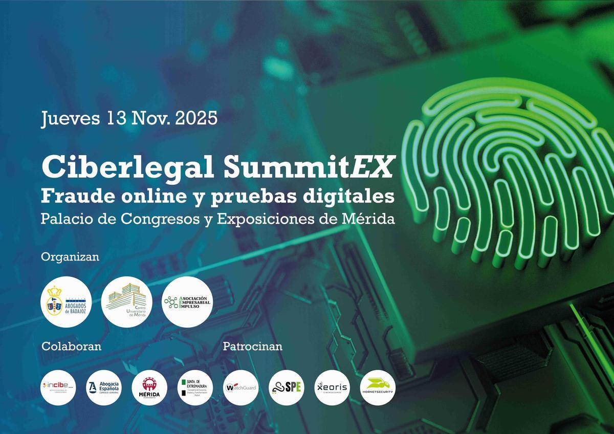 Cartel del congreso nacional de ciberseguridad que se celebrará en Mérida el próximo 13 de noviembre.