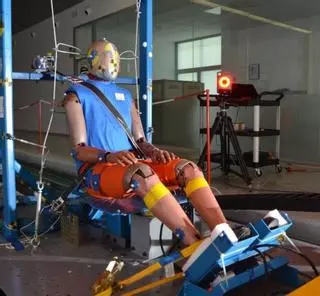 Los salvavidas de los pilotos de MotoGP se prueban en Technopark, Alcañiz