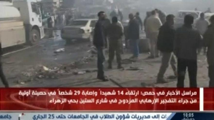 Un doble atentado en Homs causa más de una veintena de muertos