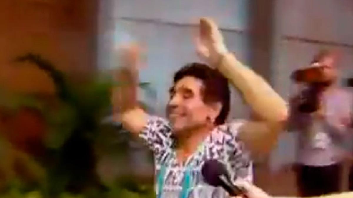 Así celebró Maradona el pase de Argentina a semifinales de la Copa América