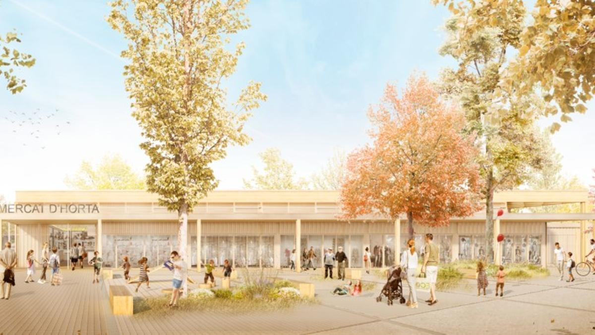 Comença la construcció del mercat provisional d’Horta a Barcelona Comença la construcció del mercat provisional d’Horta a Barcelona