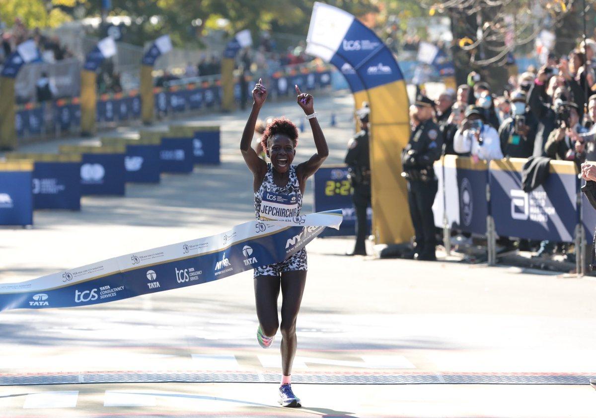 Exhibició kenyana a la marató de Nova York