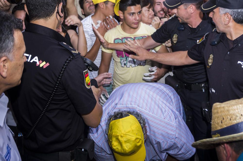 Tensión en la protesta de los agricultores