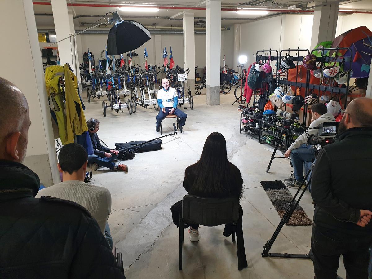 Grabación del vídeo protagonizado por Discamino en Alento.