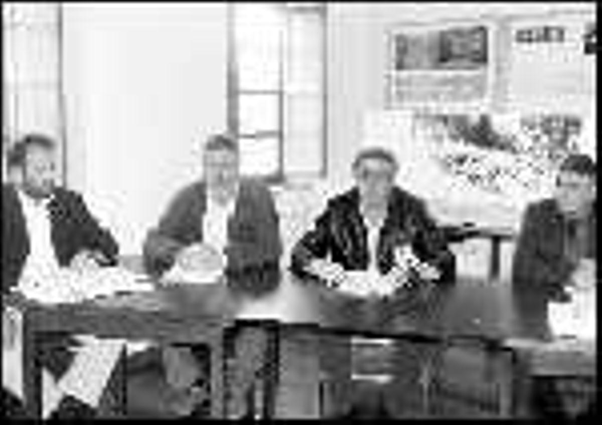 Por la izquierda, Matallana, Antolín, Pérez y Alfaro.