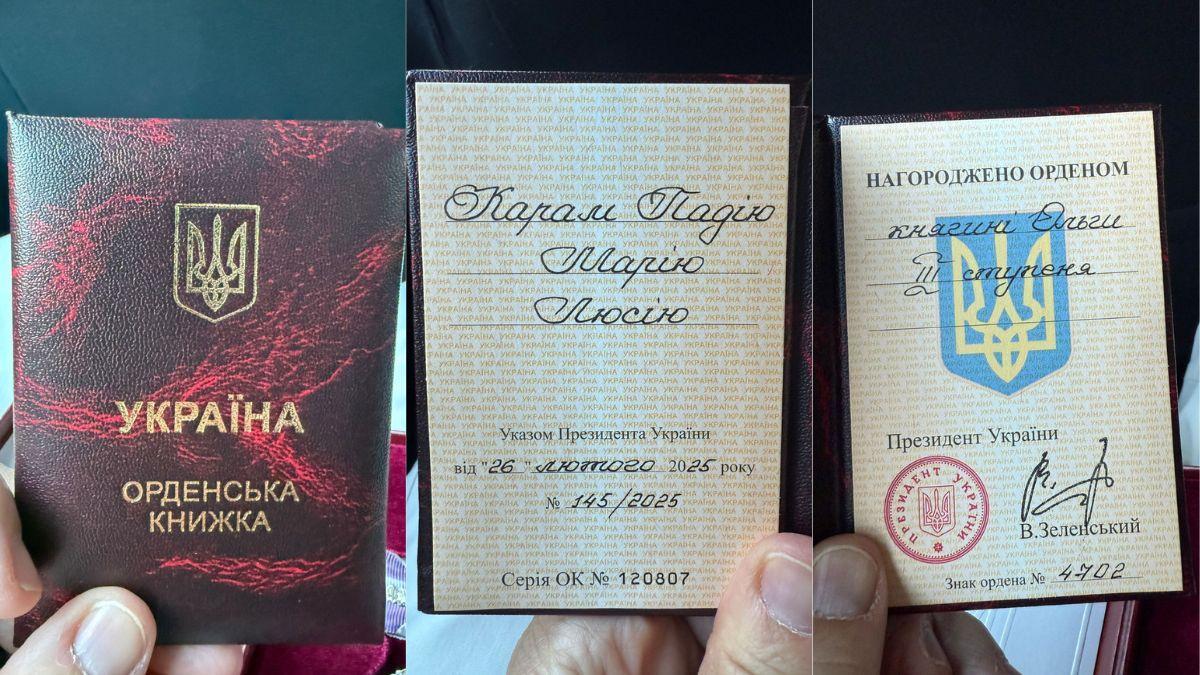 Els guardó que ha rebut sor Lucía amb la signatura del president Zelenski i, al mig, el nom de sor Lucía Caram