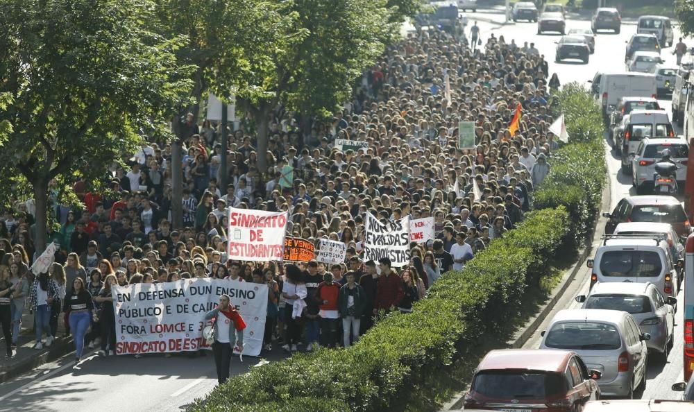 Protestas en A Coruña contra Lomce y reválidas