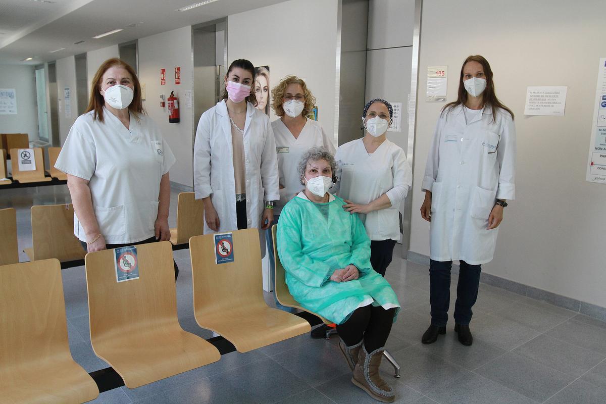 Varias de las profesionales sanitarias del centro de salud de A Valenzá, en Barbadás.
