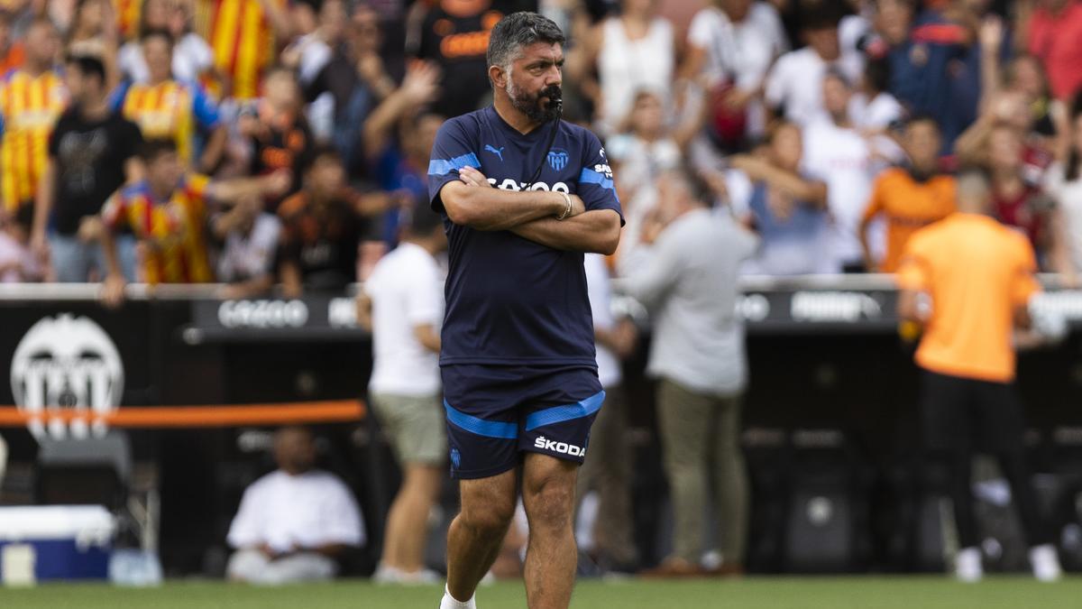Gattuso confecciona su primer once como técnico valencianista