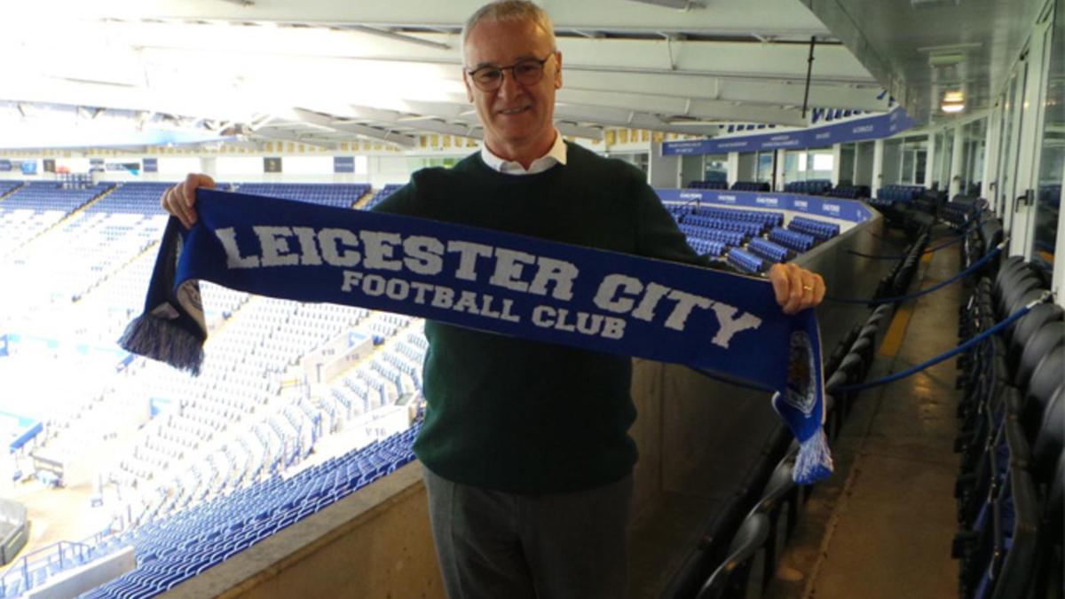 Ranieri, en el campo del Leicester