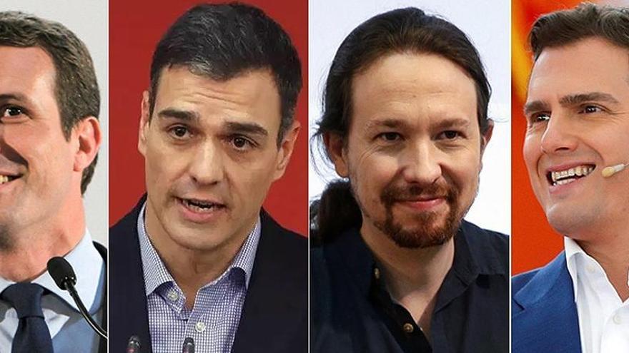 Los candidatos de los principales partidos.