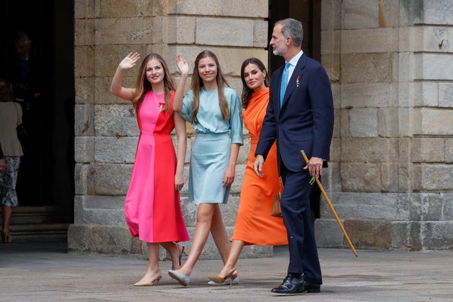 La familia real española en Santiago de Compostela