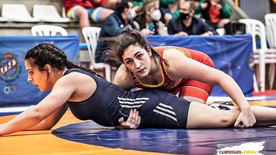 Nerea Pampín, durante el campeonato celebrado en Santiago.