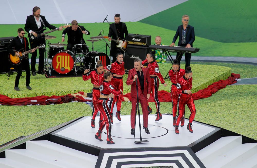 Robbie Williams, en la inauguración del Mundial