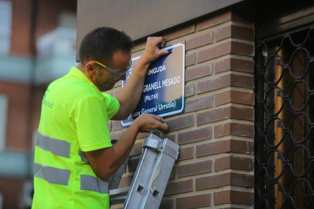 València cambia las placas de calles Franquistas