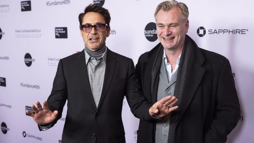 Robert Downey Jr. y Christopher Nolan, esta semana, en  el festival de Sundance.   | // CHARLES SYKES