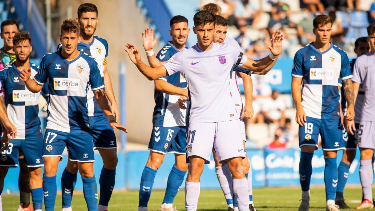 Sabadell - Barça B, en un partido de hace unas jornadas