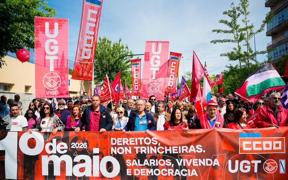 Primero de Mayo en Vigo: por la paz, mejores salarios y vivienda digna