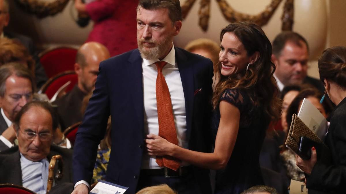 Robert Gavin y Telma Ortiz en la ceremonia de entrega de los Premios Princesa de Asturias en 2019