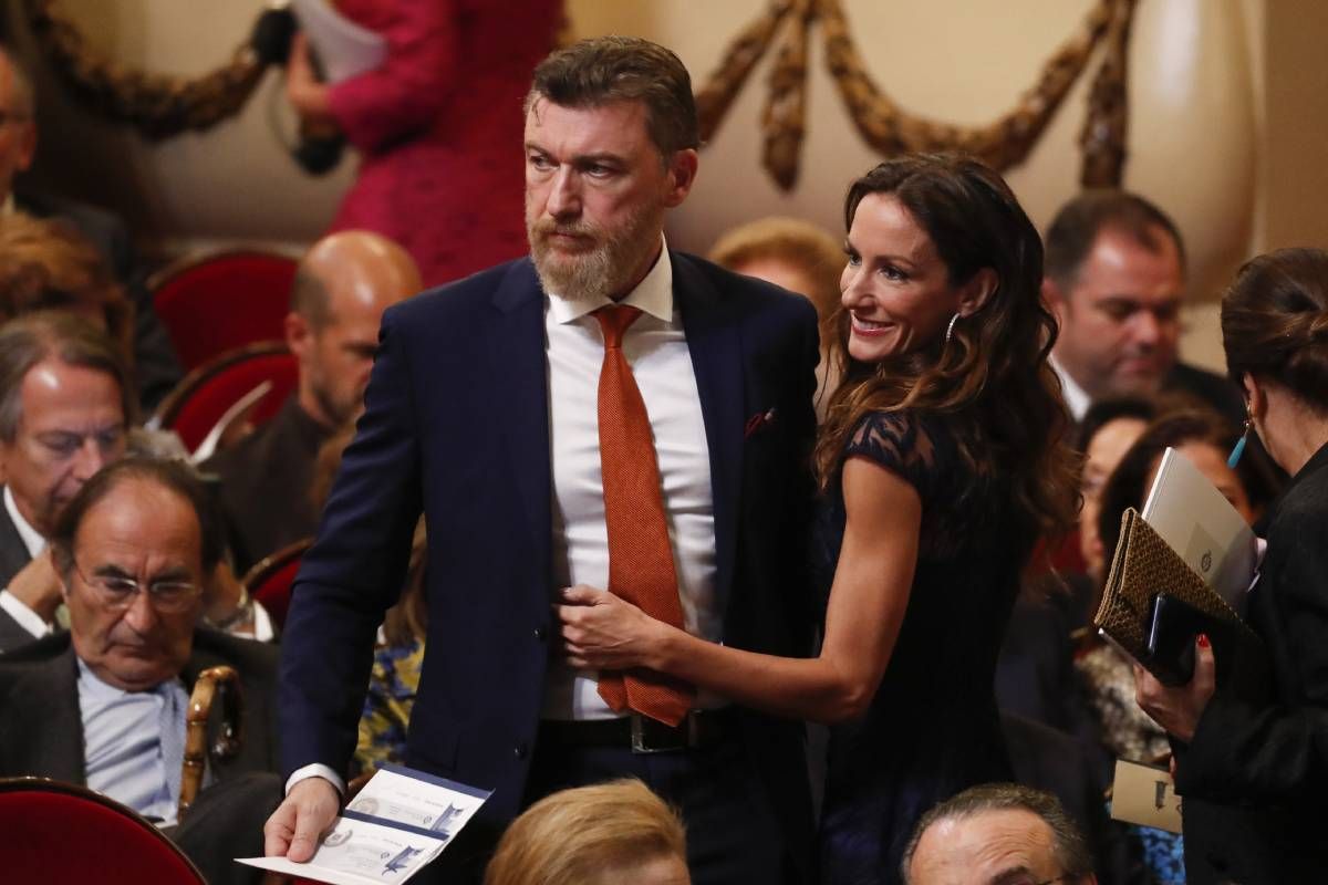 Robert Gavin y Telma Ortiz en la ceremonia de entrega de los Premios Princesa de Asturias en 2019