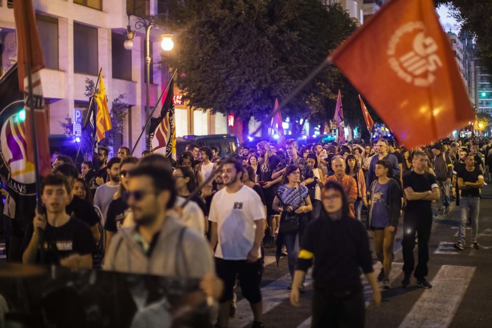 Manifestación 9 d'Octubre Valencia: tensión y altercados