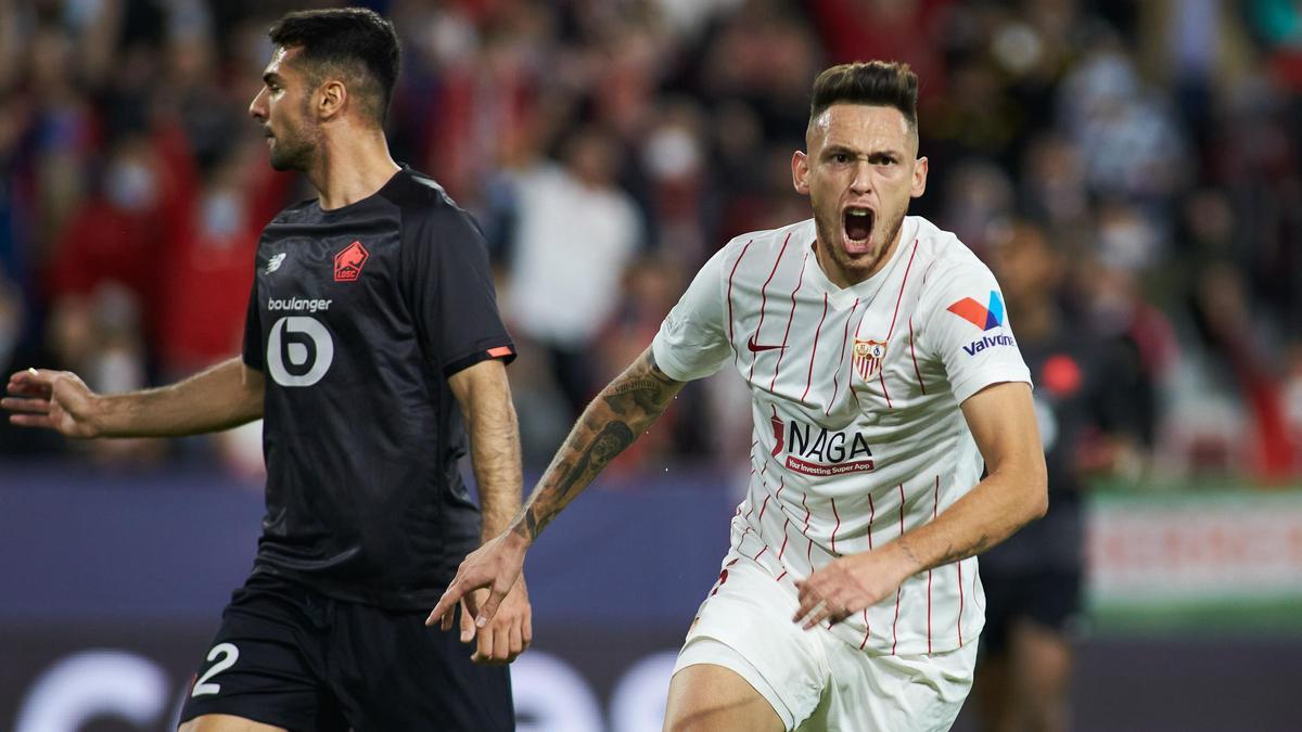 Lucas Ocampos marcó el gol para el Sevilla.