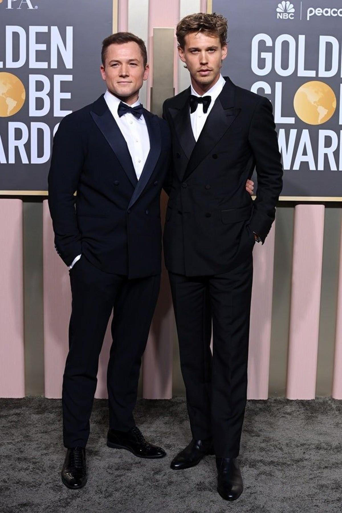 ALFOMBRA ROJA GLOBOS DE ORO 2023: Taron Egerton y Austin Butler