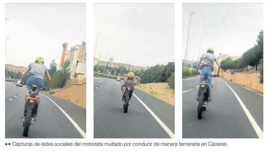 Un motorista se graba conduciendo de forma temeraria y lo sube a redes