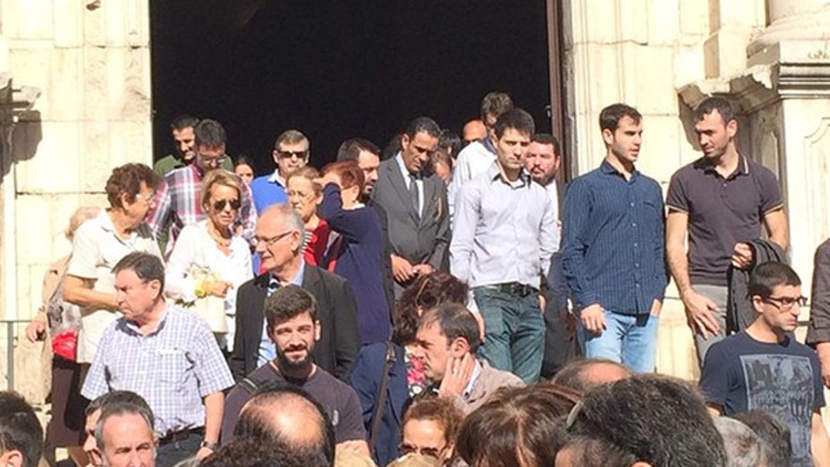 Todo el equipo del Barça de hockey patines acudió a despedir al padre de Marc Torra