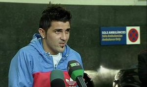 David Villa surt de l’hospital.