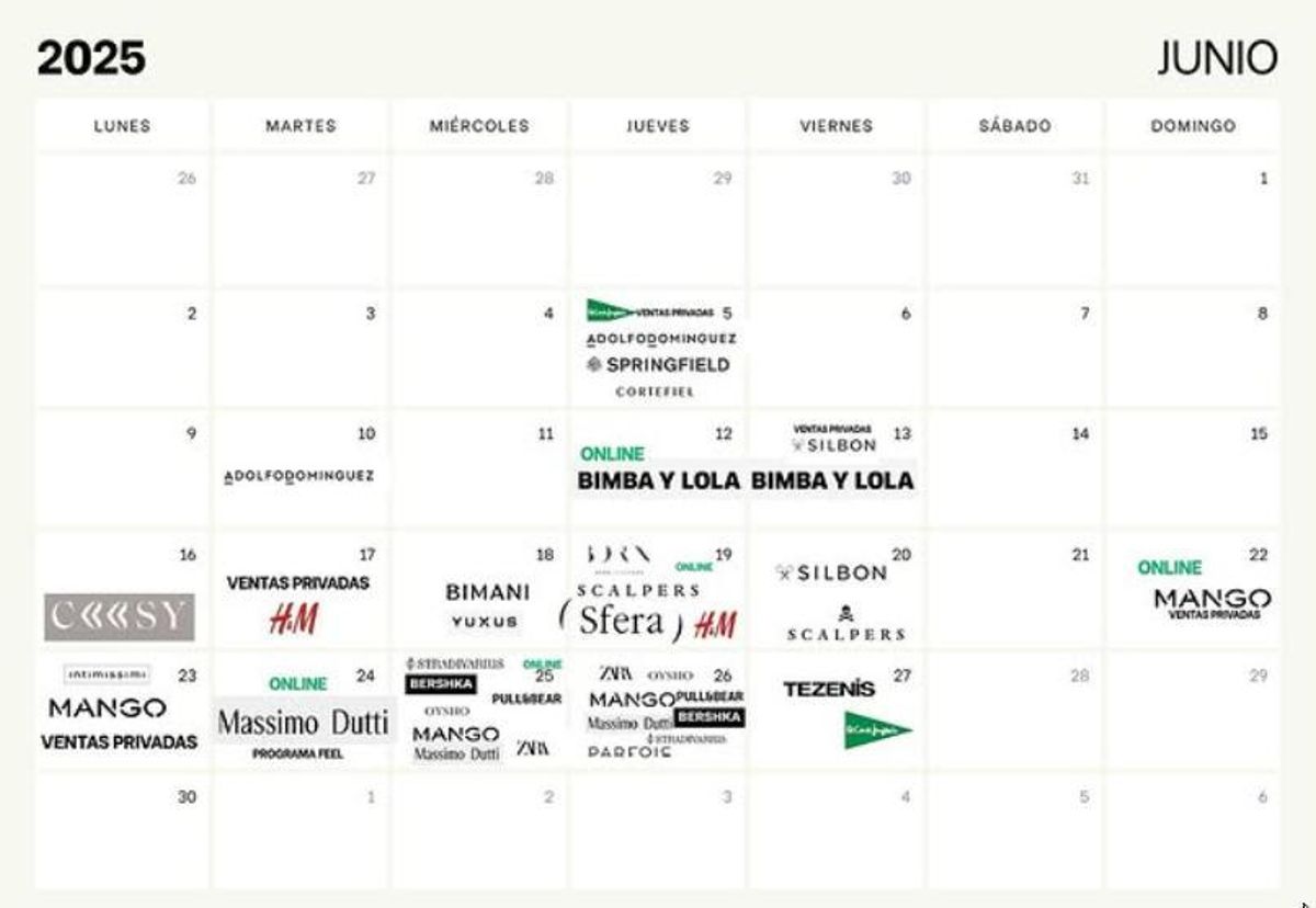Calendario de las fechas clave para las rebajas