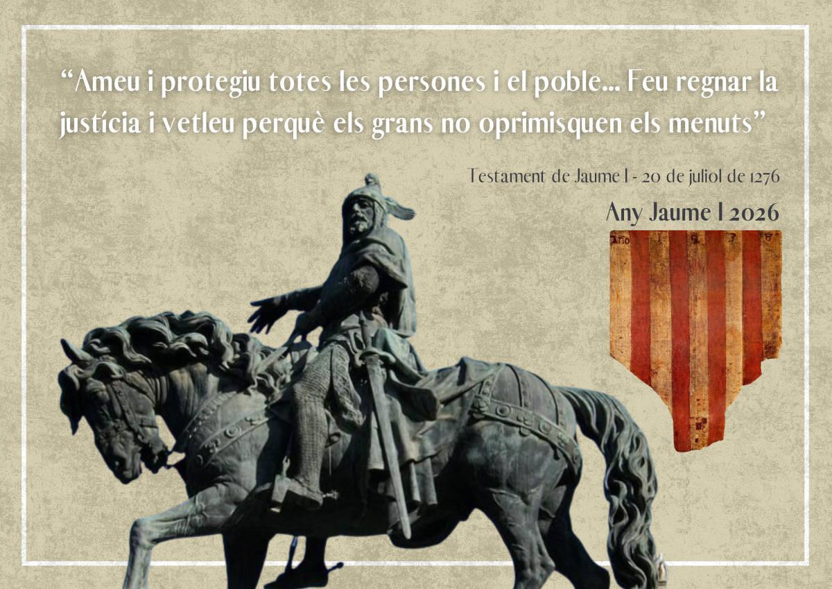 Frase del testamento de Jaume I.