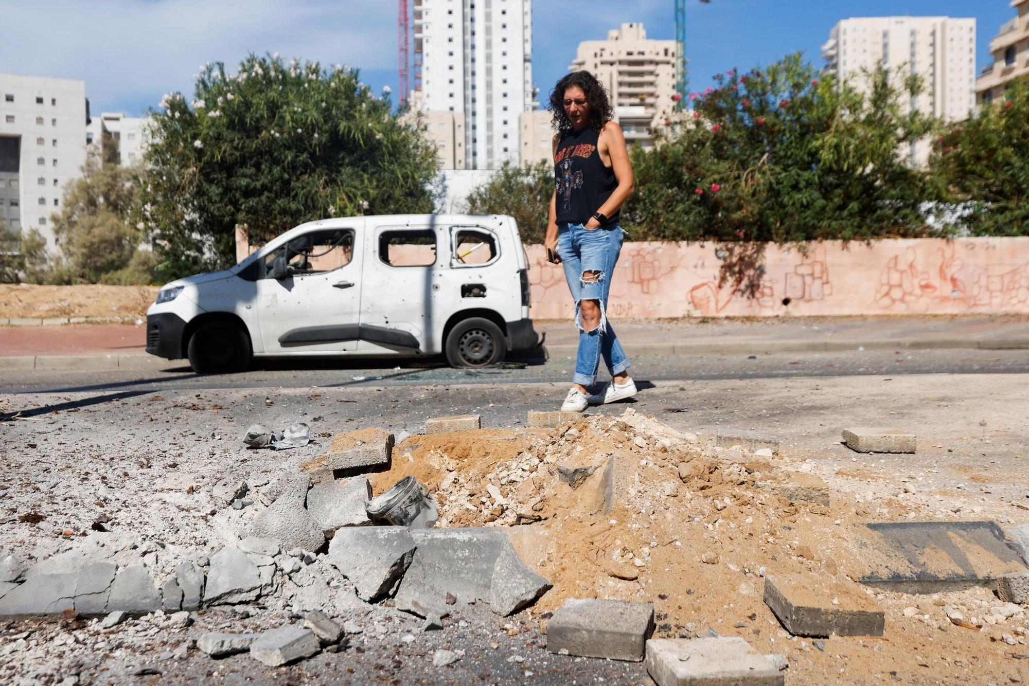 Ataque procedente de la Franja de Gaza en Ashkelon, Israel.