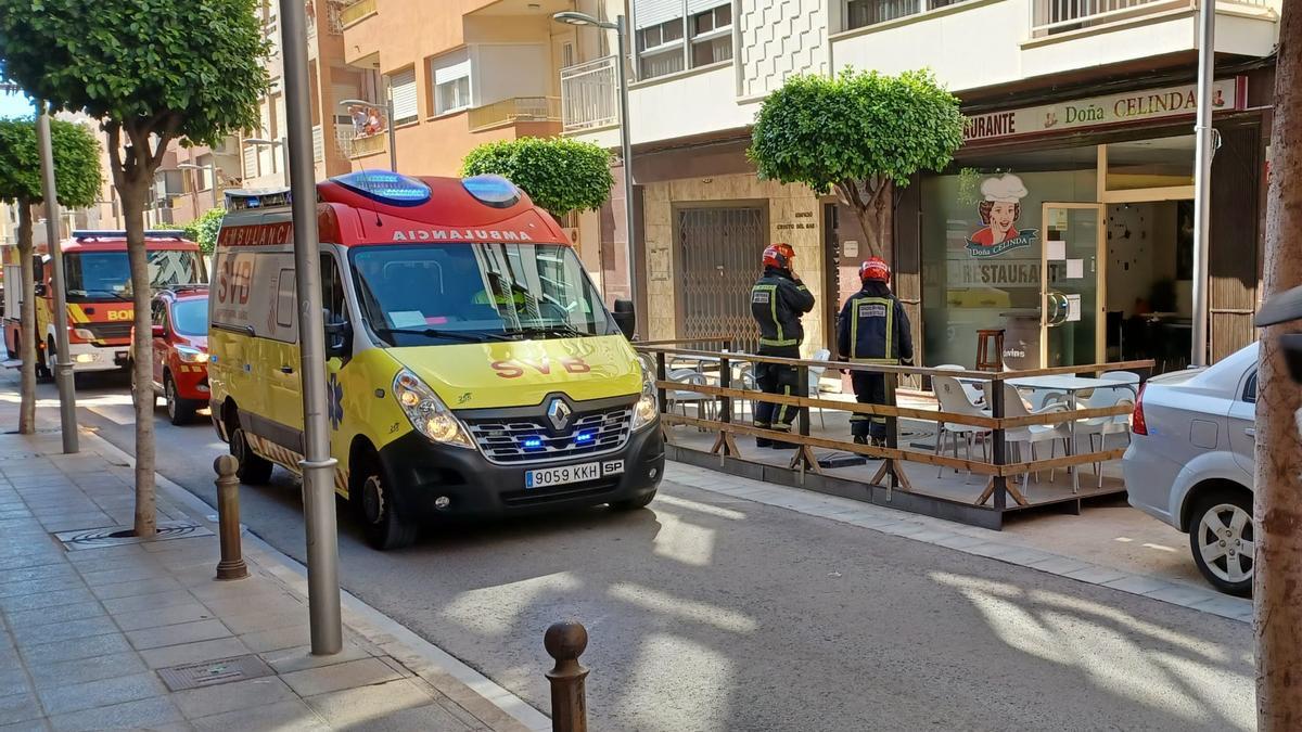 Cuerpo de bomberos, en el restaurante donde ocurrieron los hechos