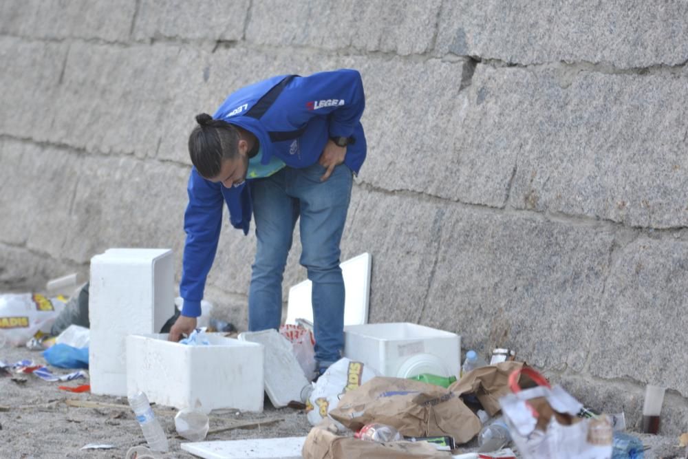 Así amanecieron playas de la ensenada del Orzán