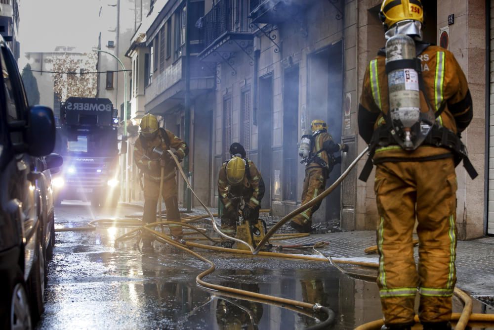 Brand in einer Garage in Palma