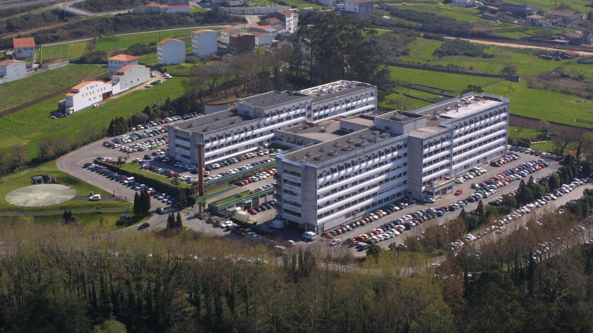 Vista aérea del Hospital Provincial de Conxo.