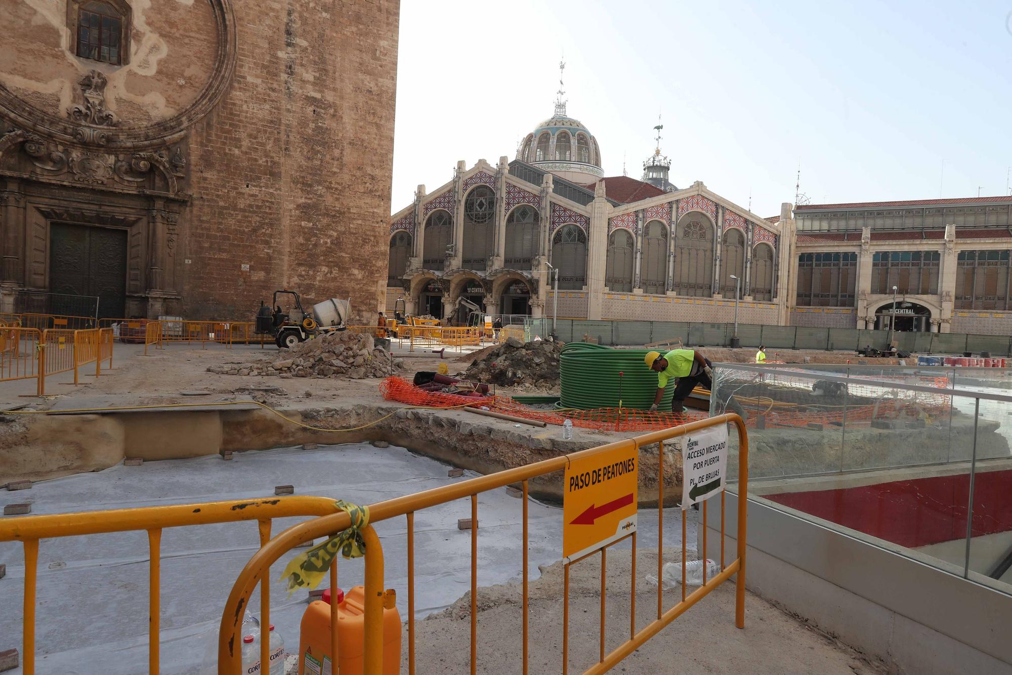 Avanzan las obras en el entorno del Mercado Central