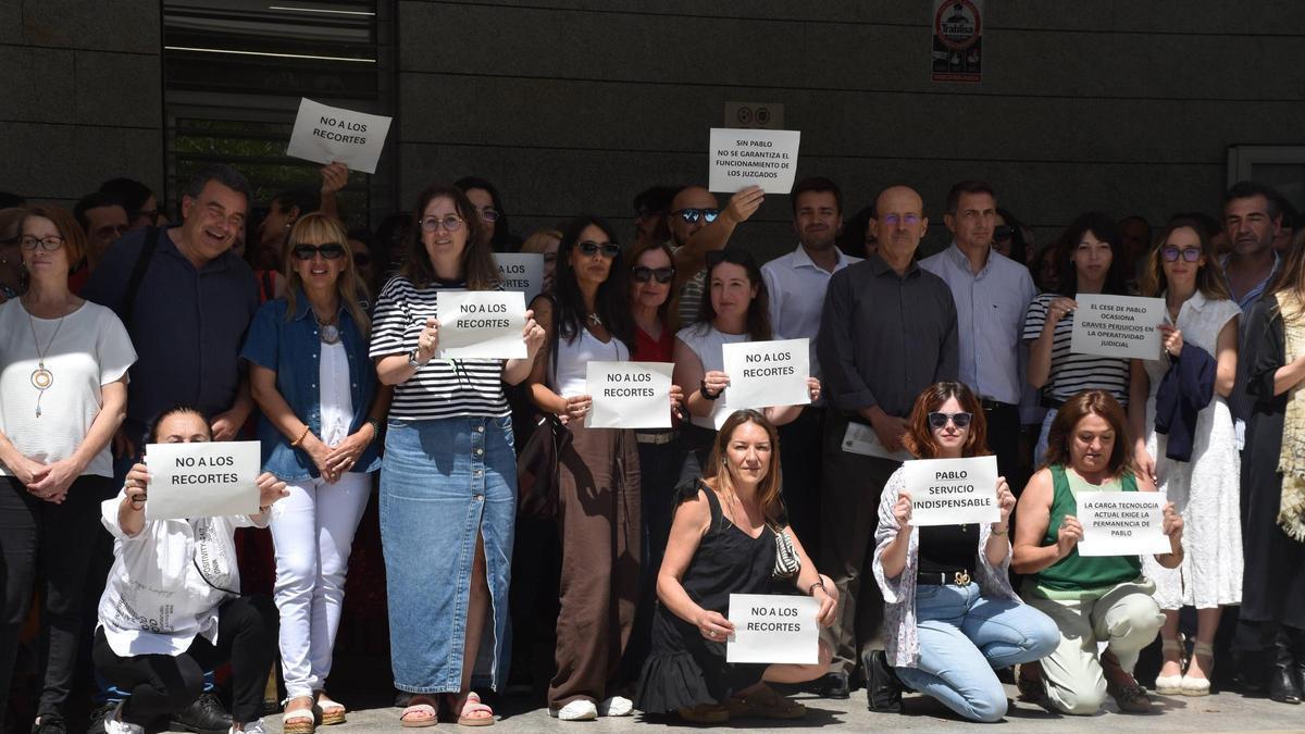 Protesta de la semana pasada en los juzgados de Ibiza.