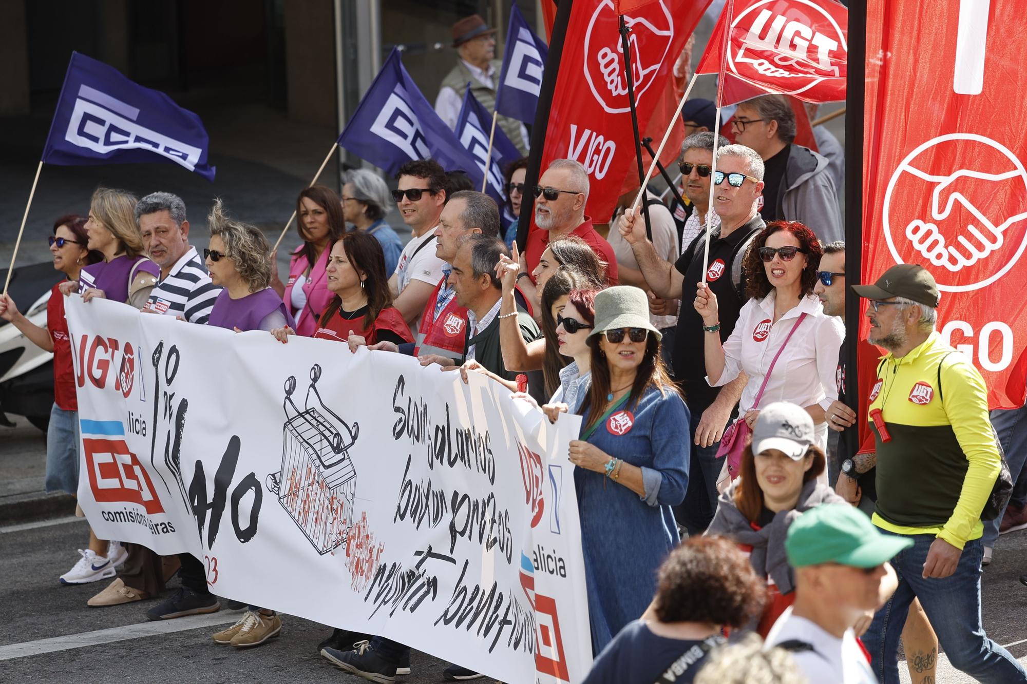 Primero de Mayo: las manifestaciones del Día del Trabajo toman Vigo