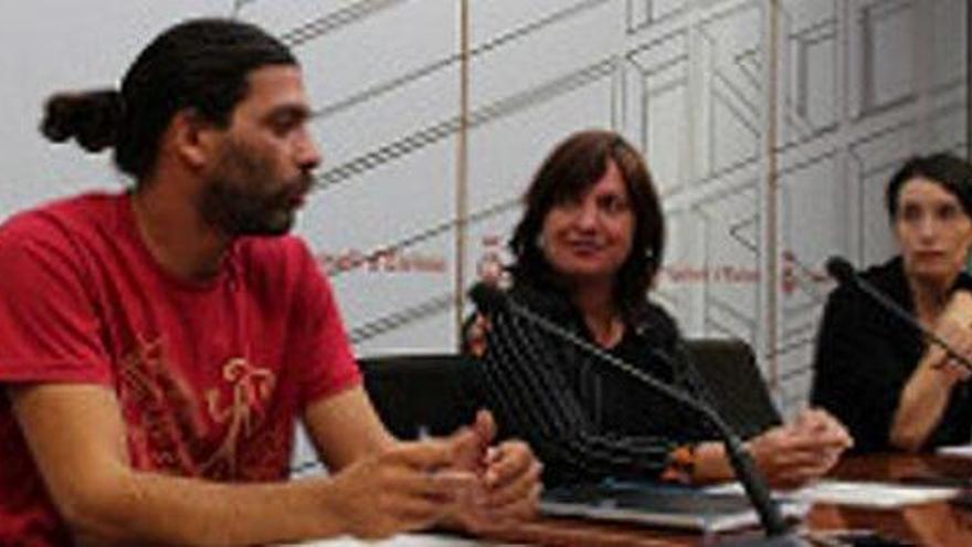 Álvaro Riaño, Judith Romero y Armonya Hita, ayer en la rueda de prensa.