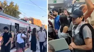 Nueva jornada de caos en Cercanías de Valencia: "Hemos tenido que meternos los pasajeros de dos trenes en uno solo”