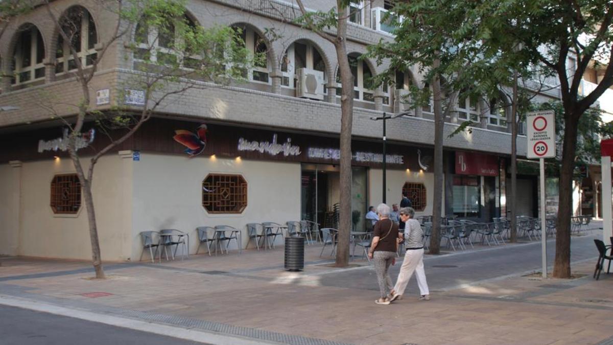 El suceso se inició en este restaurante de Zaragoza.