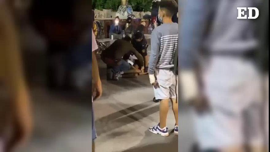 Intervención policial en el parque La Granja