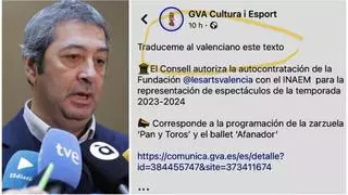 La Conselleria de Cultura de Vox utiliza la IA para traducir sus publicaciones al valenciano
